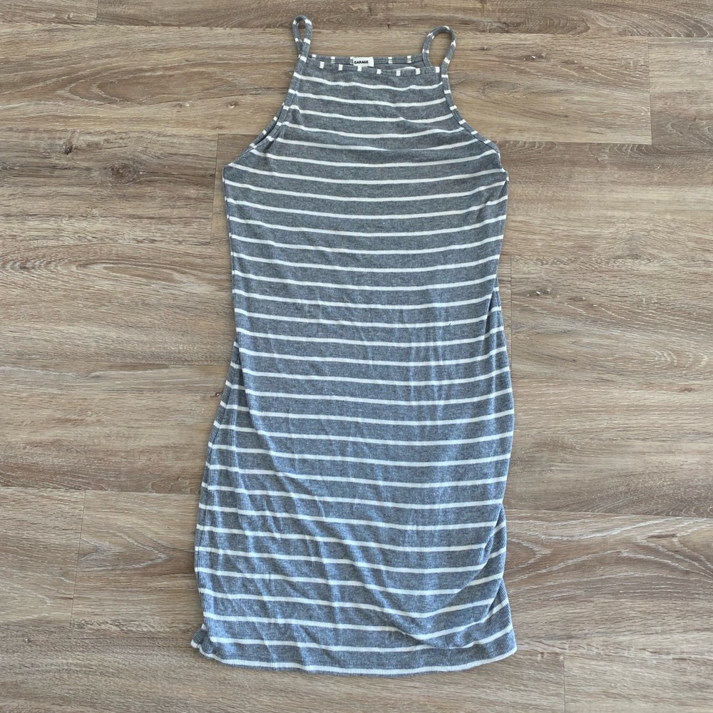 Striped Ribbed Bodycon Dress NWT